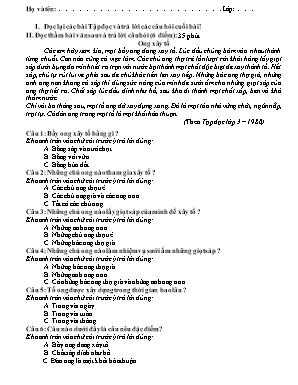 Đề kiểm tra học kì 1 môn Tiếng Viết 2 (Kết nối tri thức với cuộc sống) - Năm học 2021-2022